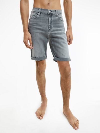 Calvin Klein Ruhák HU339291 | Calvin Klein Slim Férfi Farmer Rövidnadrág Szürke